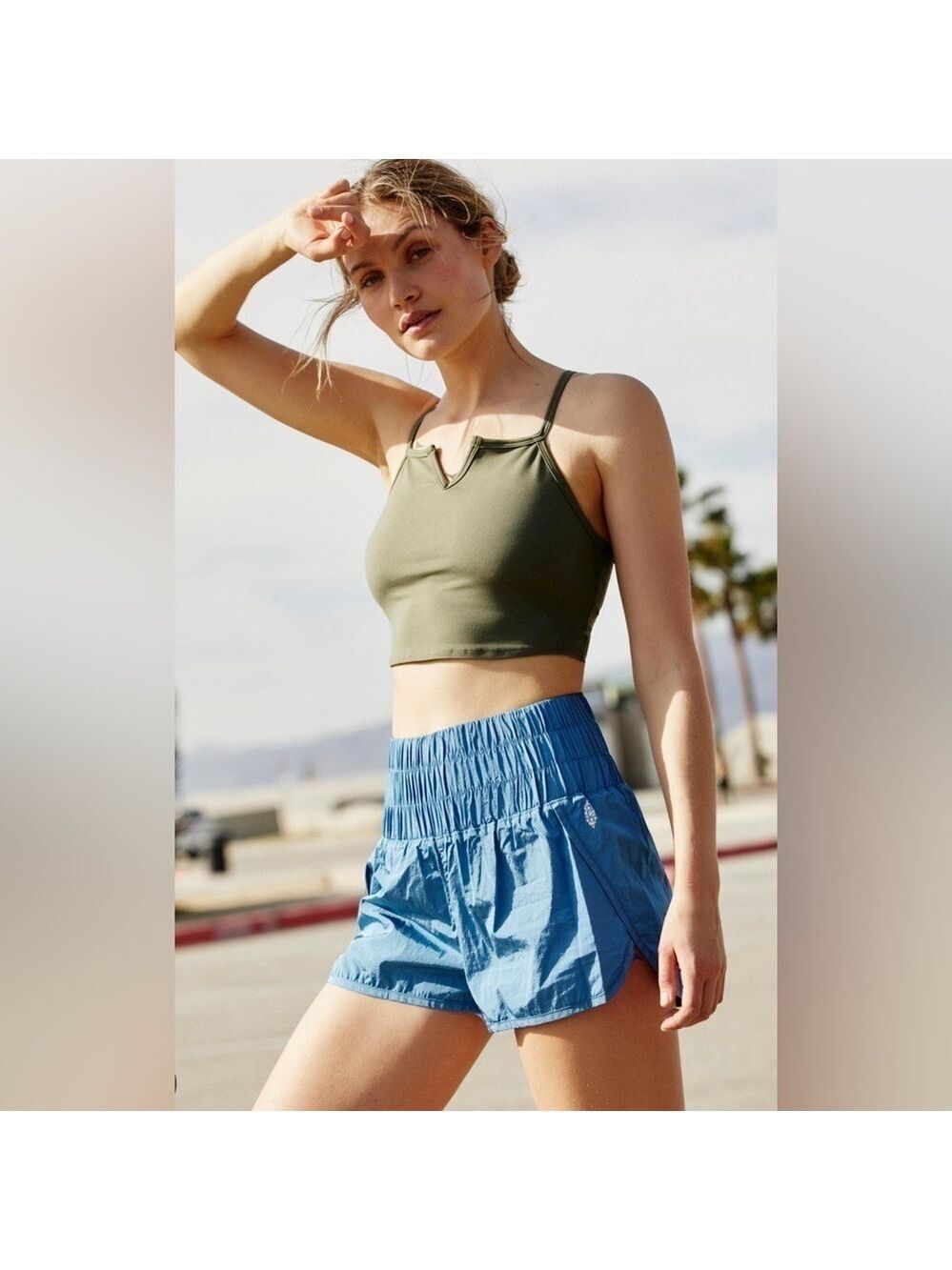 Free People Movement Way Home Shorts in Blue SZ L